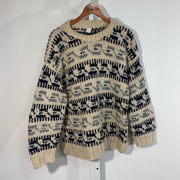 Handmade Other - URUHA Artesania Andean Wool Sweater – Hand Knit Ecuador Crewneck fishmetman